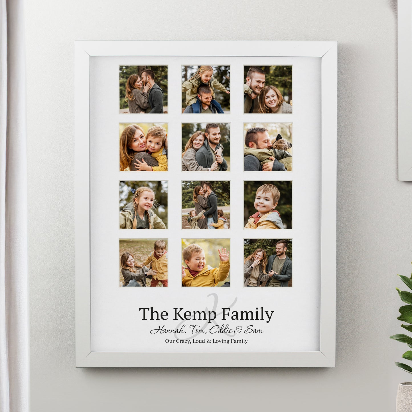 Personalised Family White Multi Photo Frame from Heartfelt Gifts