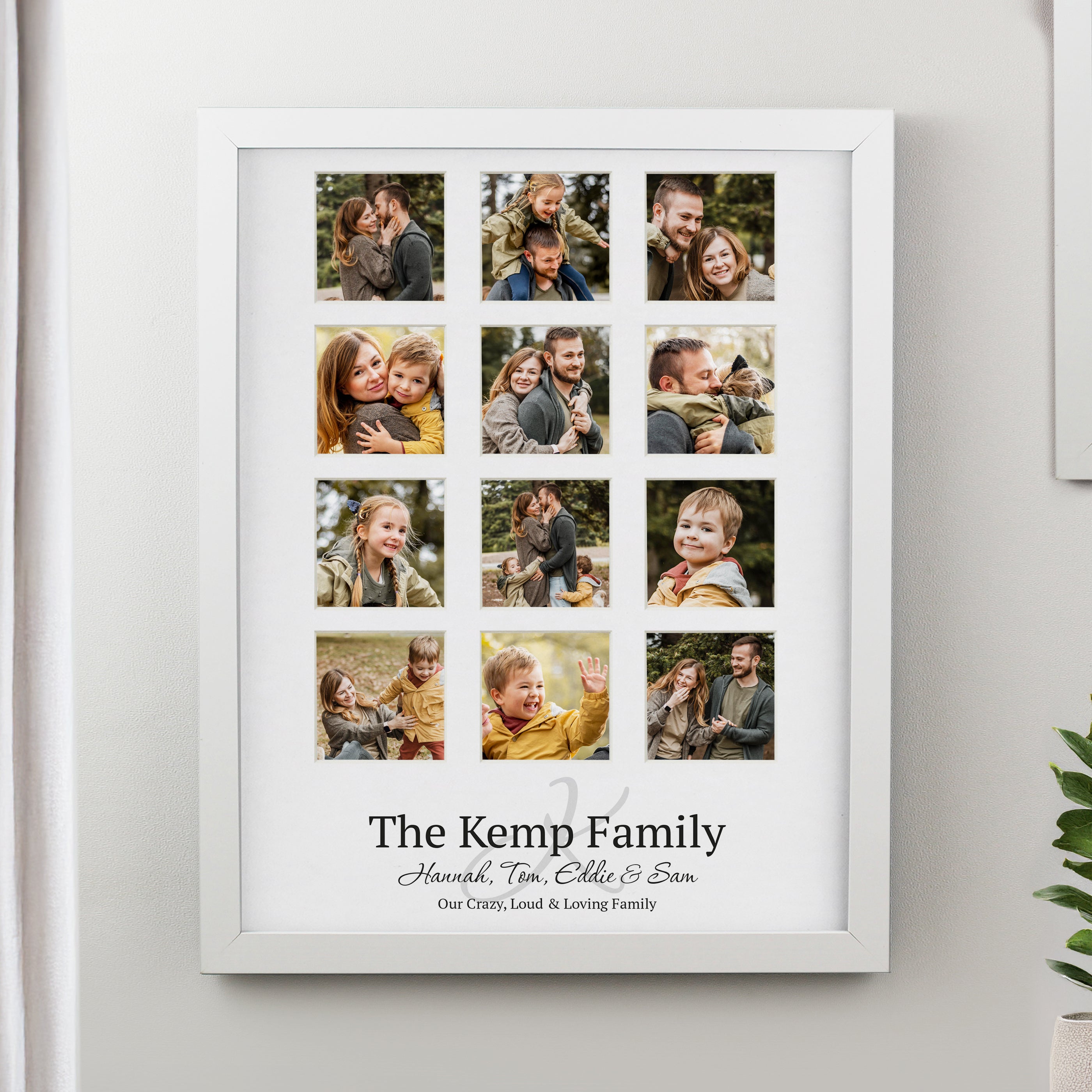 Personalised Family White Multi Photo Frame from Heartfelt Gifts