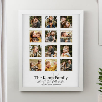 Personalised Family White Multi Photo Frame from Heartfelt Gifts
