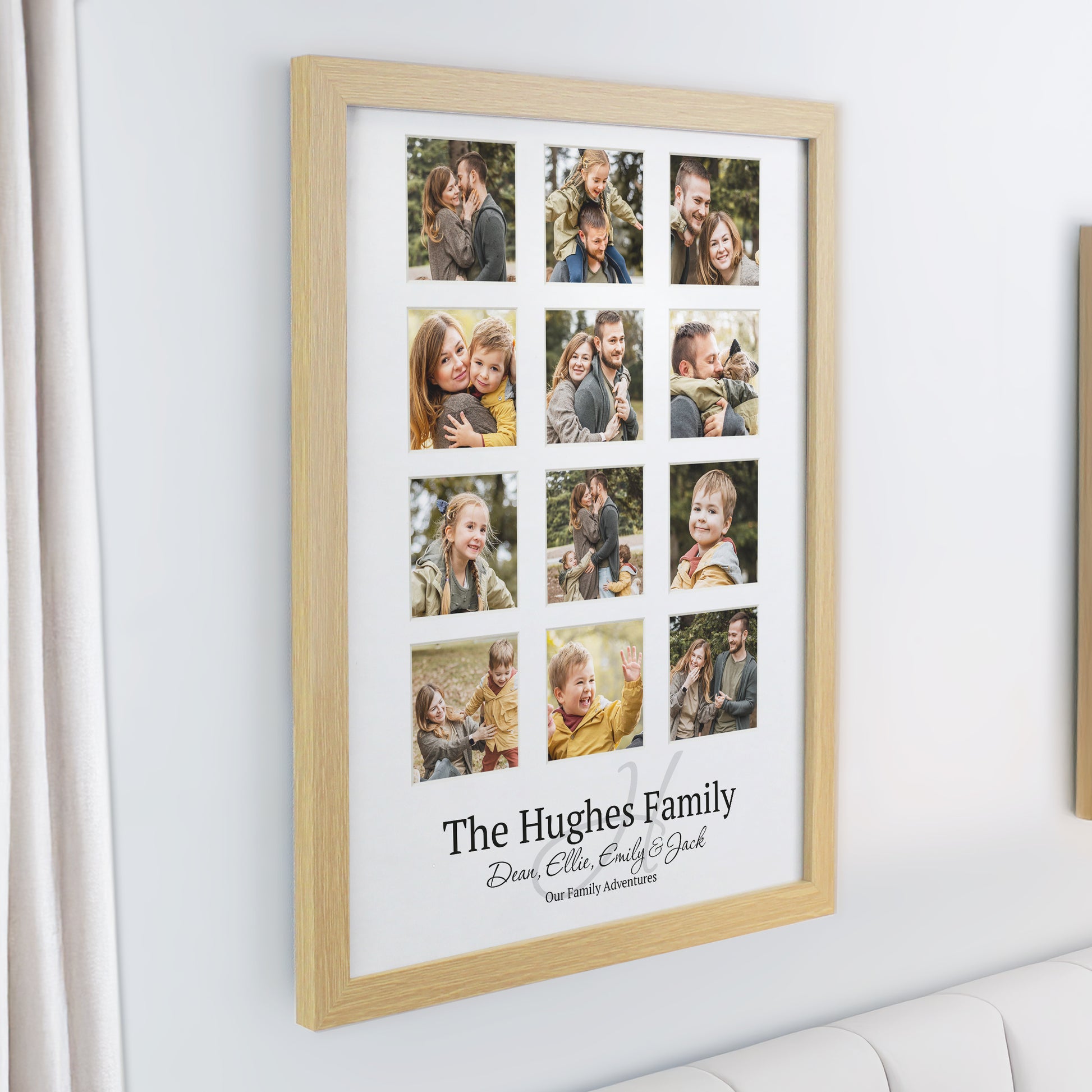 Personalised Family Oak Multi Photo Frame - image 2