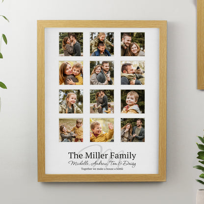 Personalised Family Oak Multi Photo Frame - image 3