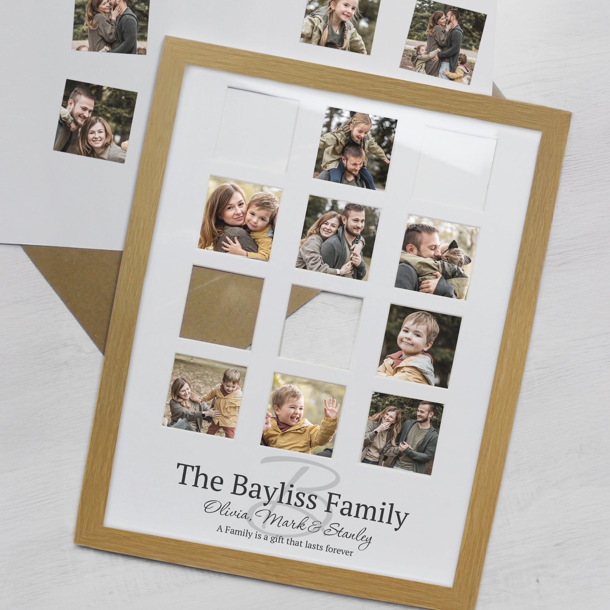 Personalised Family Oak Multi Photo Frame - image 4