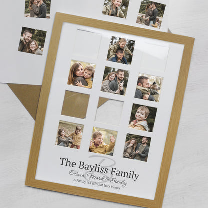 Personalised Family Oak Multi Photo Frame - image 4