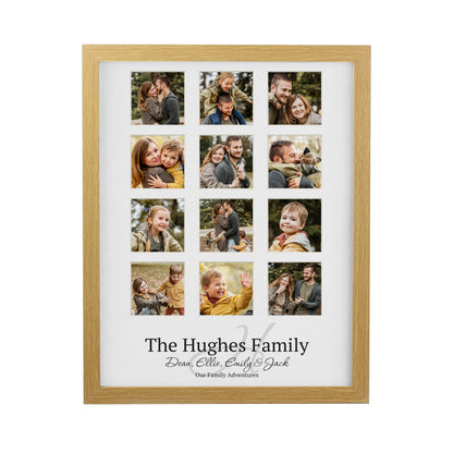 Personalised Family Oak Multi Photo Frame - image 5
