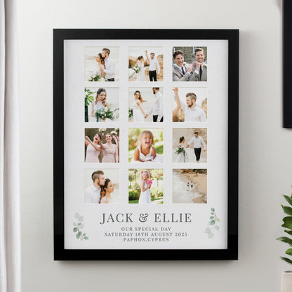 Personalised Wedding Black Multi Photo Frame from Heartfelt Gifts