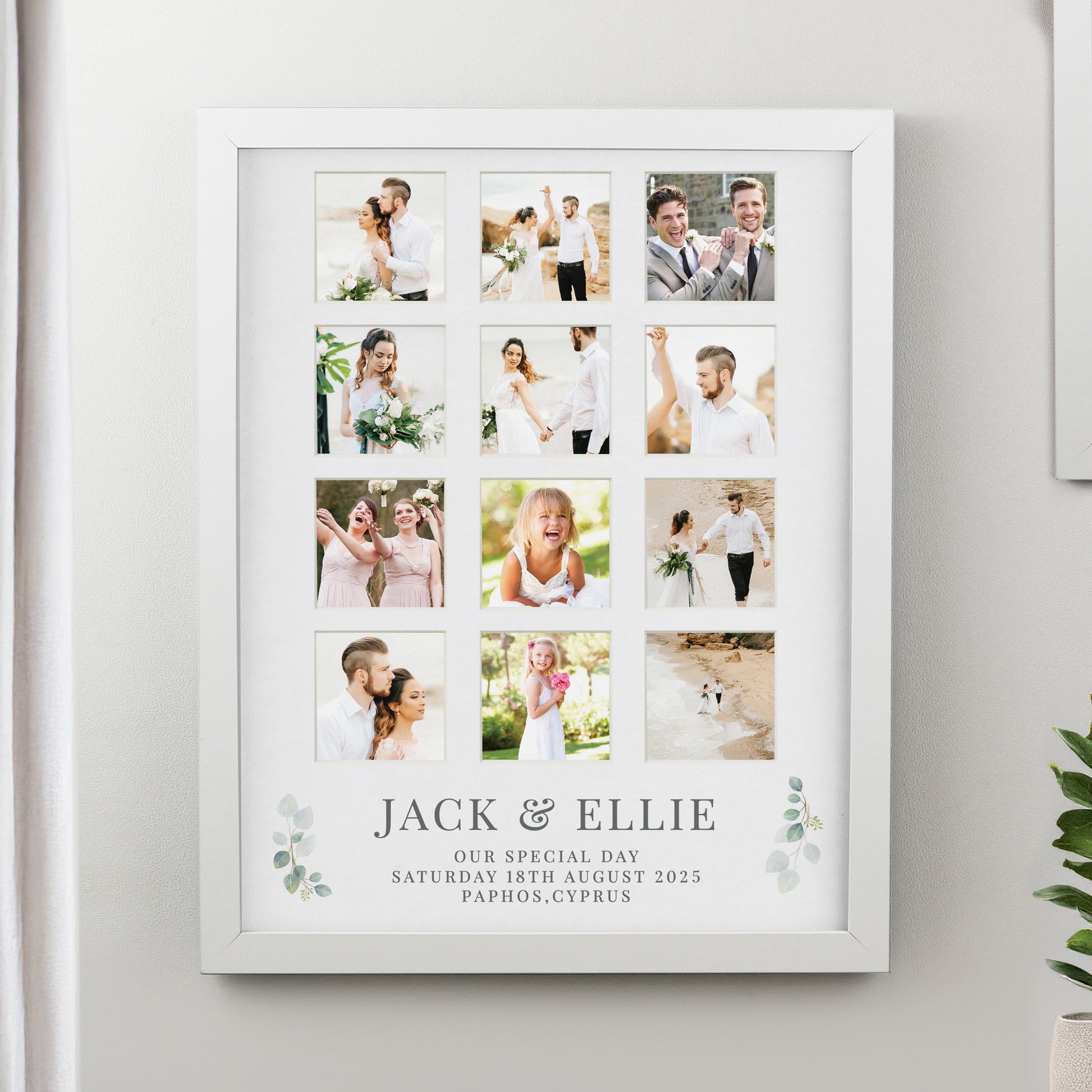Personalised Wedding White Multi Photo Frame from Heartfelt Gifts