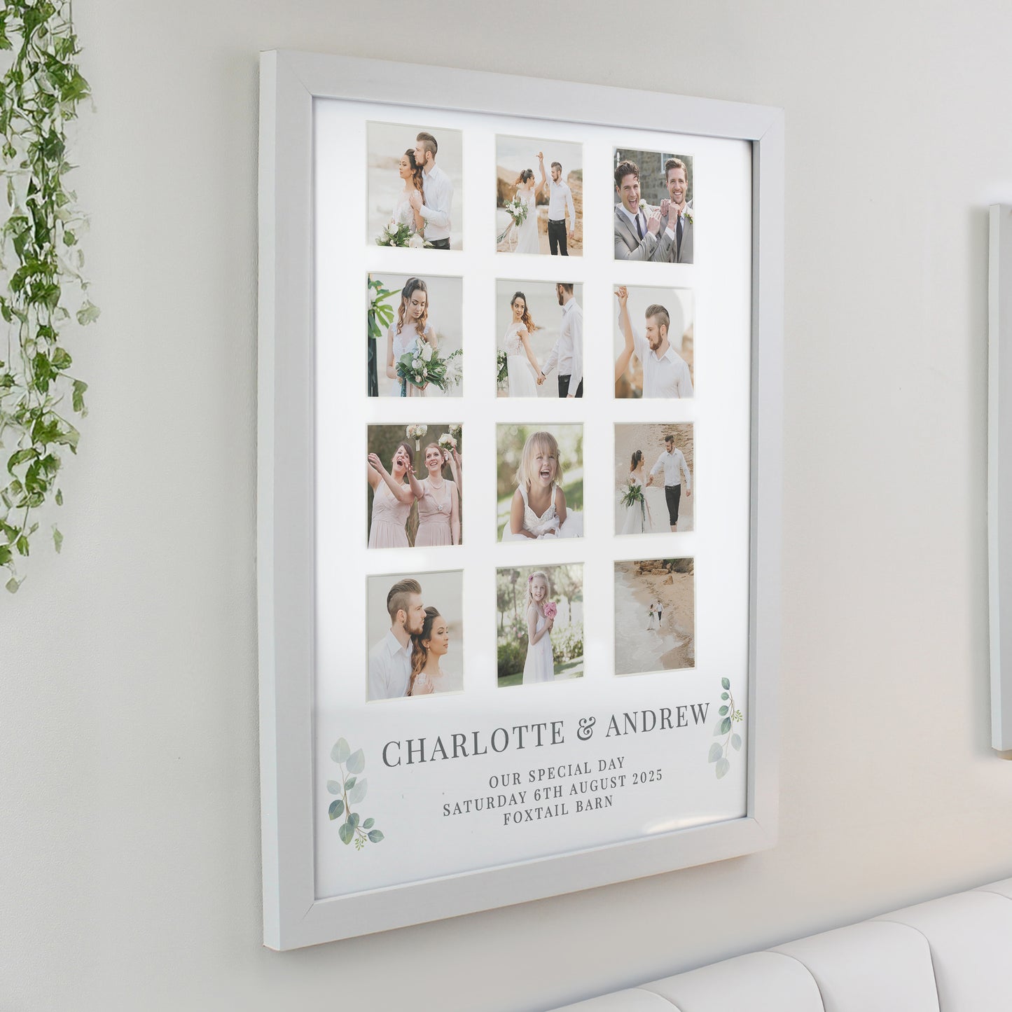 Personalised Wedding White Multi Photo Frame - image 2