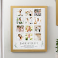 Personalised Wedding Oak Multi Photo Frame from Heartfelt Gifts