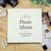 Personalised Black and Gold Free Text Square Photo Album – Wedding Gift