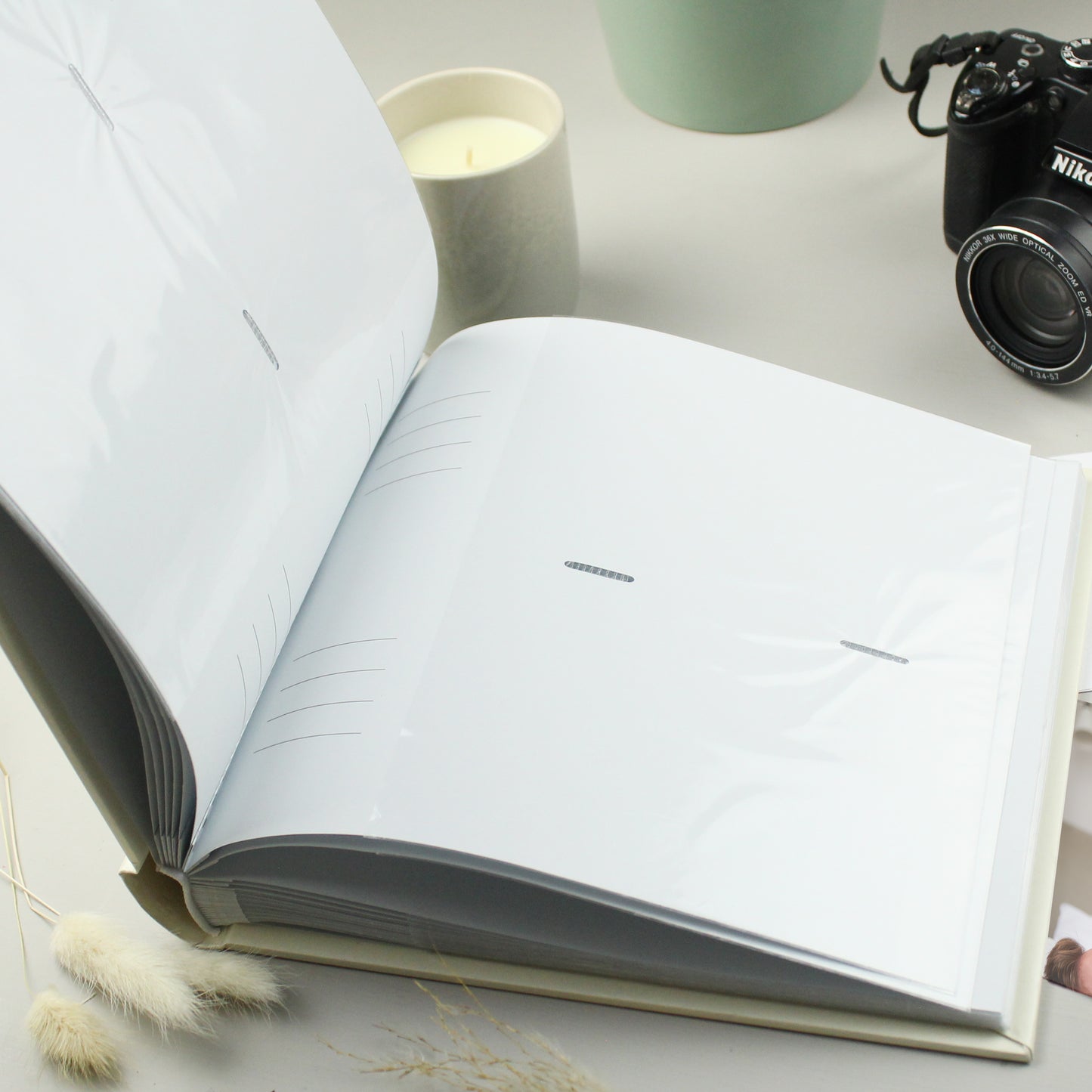 Personalised Black and Gold Free Text Square Photo Album – Wedding Gift - image 4