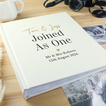 Personalised Black and Gold Free Text Traditional Photo Album – Wedding Gift - image 2