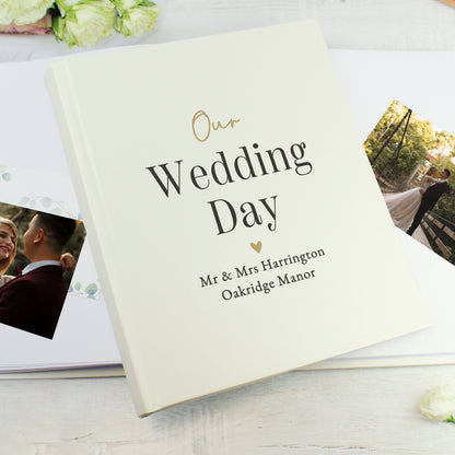 Personalised Black and Gold Free Text Traditional Photo Album – Wedding Gift - image 3
