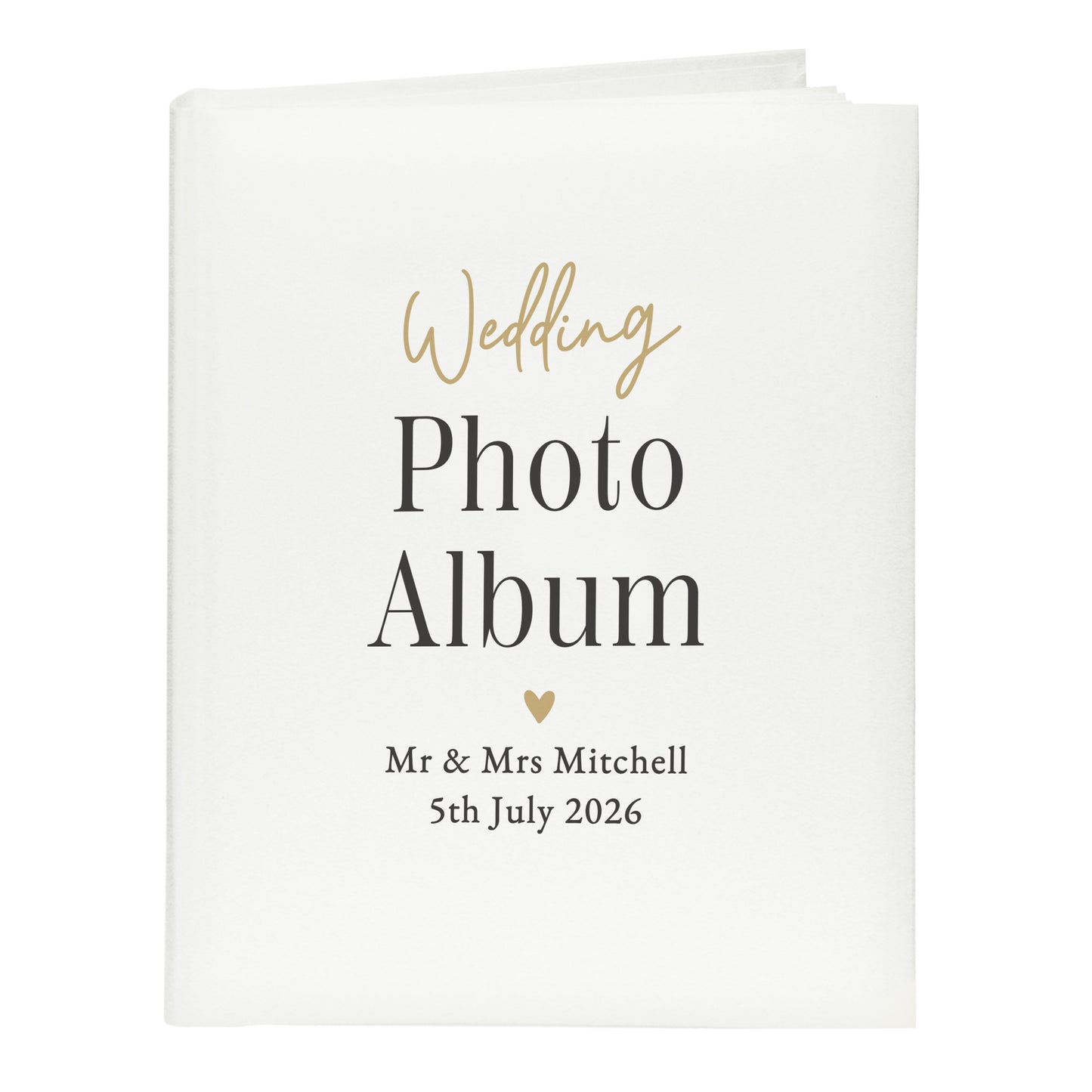 Personalised Black and Gold Free Text Traditional Photo Album – Wedding Gift - image 5