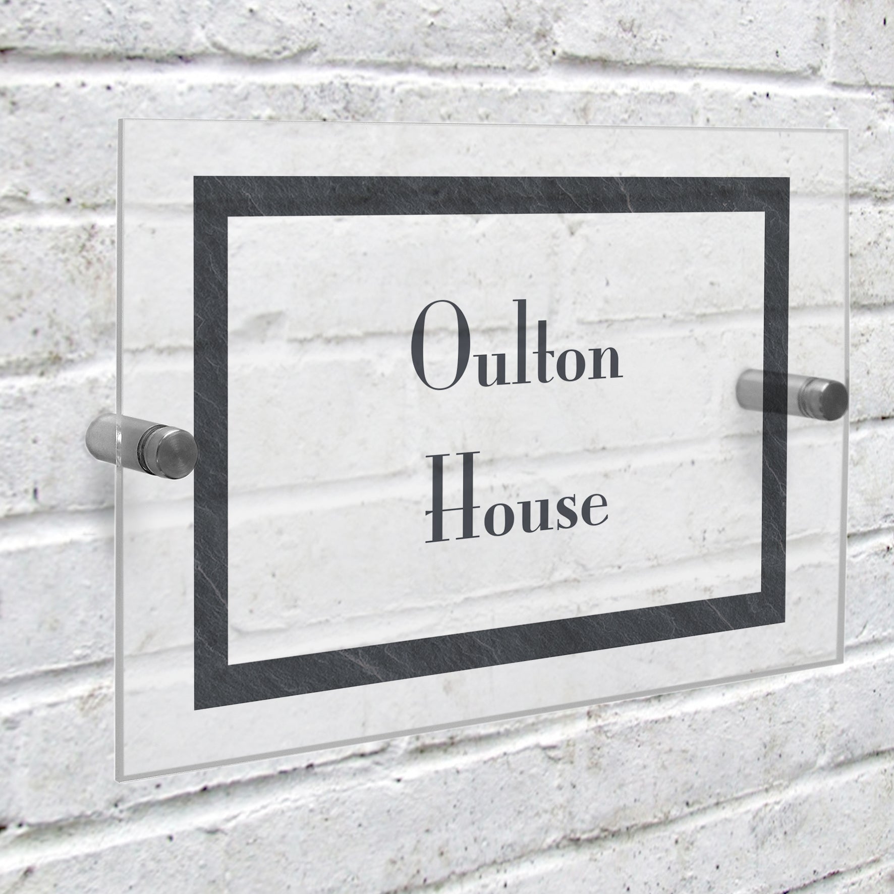 Personalised Slate Effect Acrylic House Sign from Heartfelt Gifts