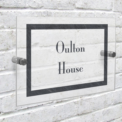 Personalised Slate Effect Acrylic House Sign from Heartfelt Gifts