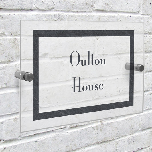 Personalised Slate Effect Acrylic House Sign from Heartfelt Gifts