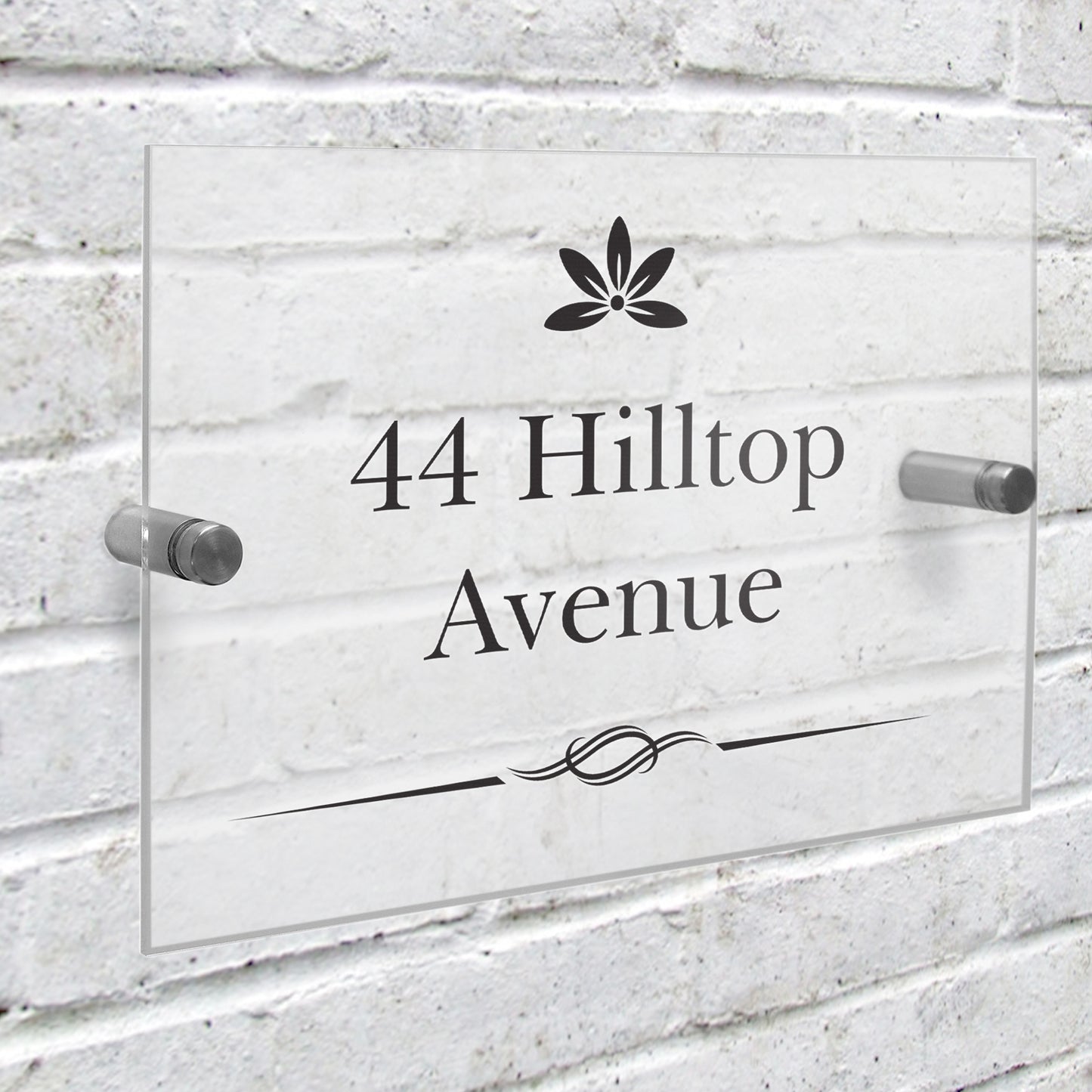 Personalised Decorative Swirl Acrylic House Sign from Heartfelt Gifts