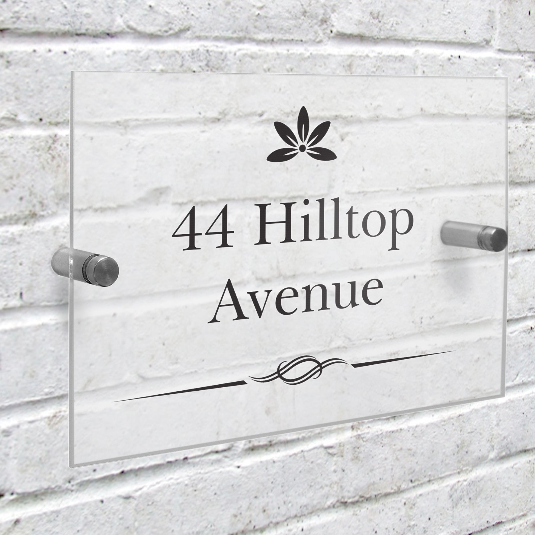 Personalised Decorative Swirl Acrylic House Sign from Heartfelt Gifts