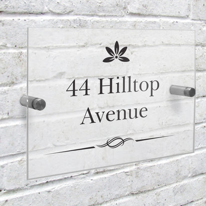 Personalised Decorative Swirl Acrylic House Sign from Heartfelt Gifts