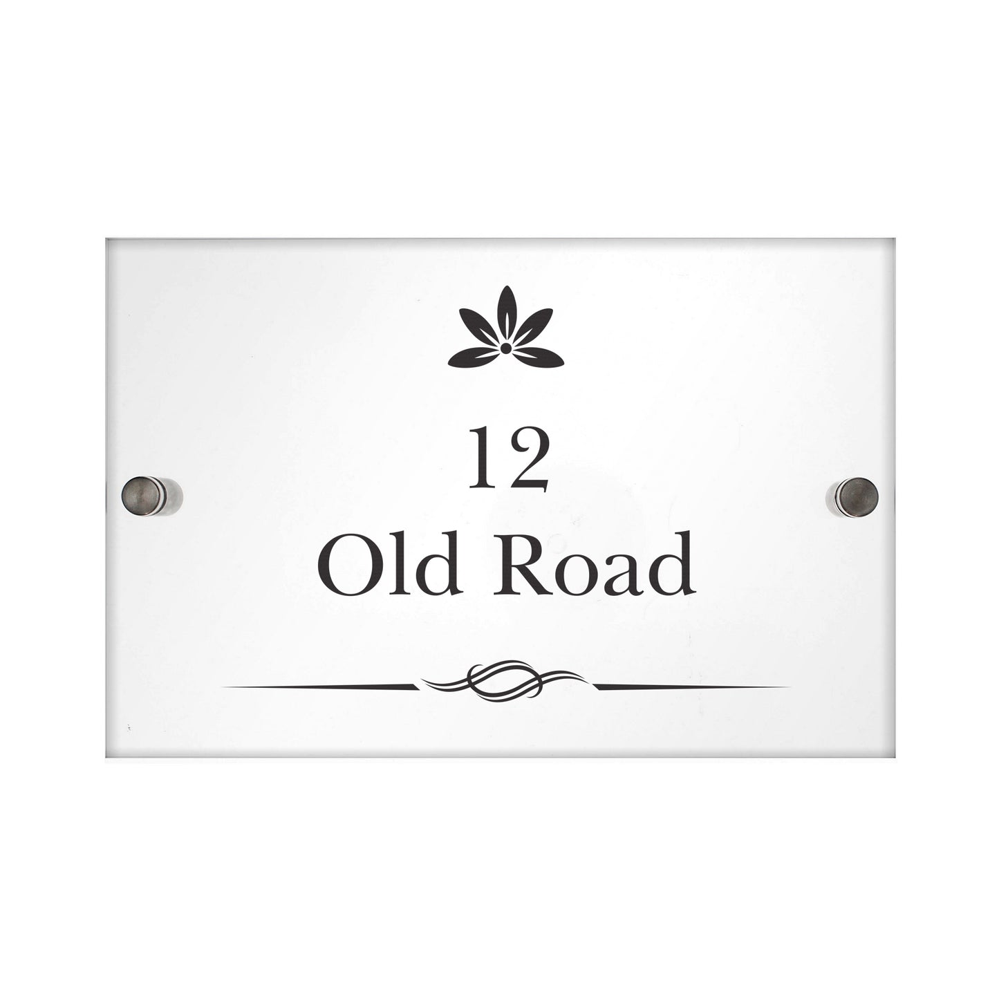 Personalised Decorative Swirl Acrylic House Sign - image 2