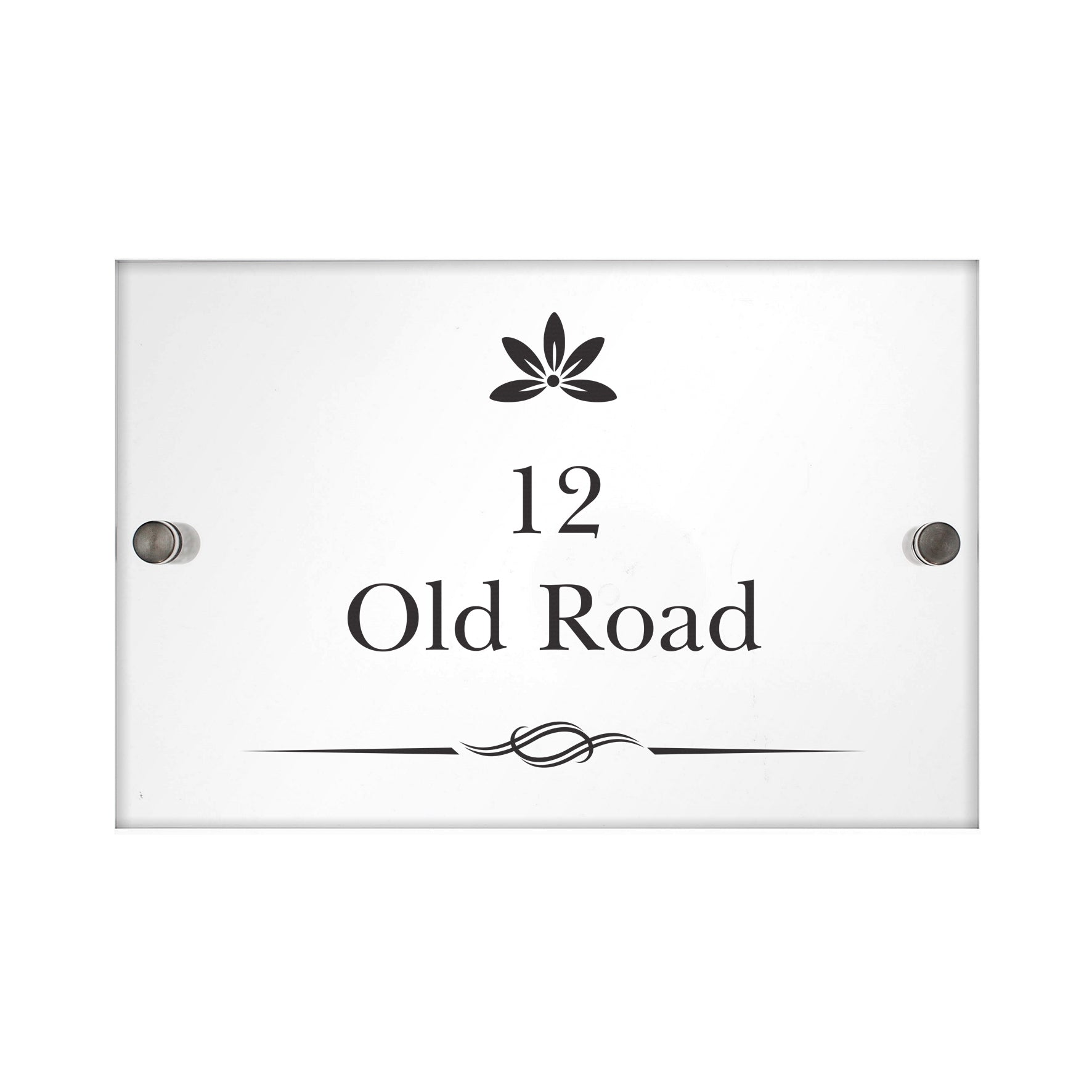 Personalised Decorative Swirl Acrylic House Sign - image 2
