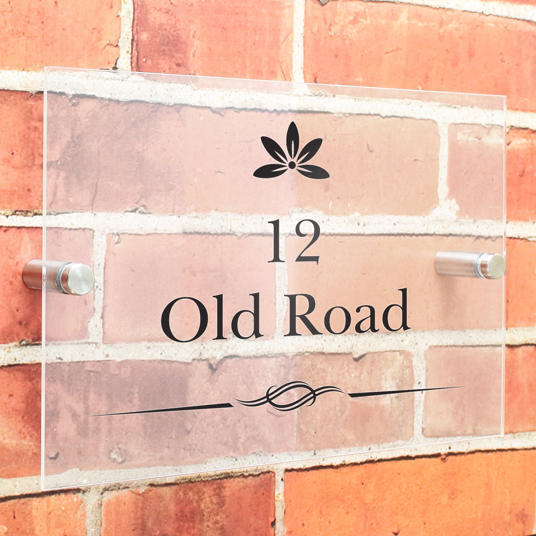 Personalised Decorative Swirl Acrylic House Sign - image 3