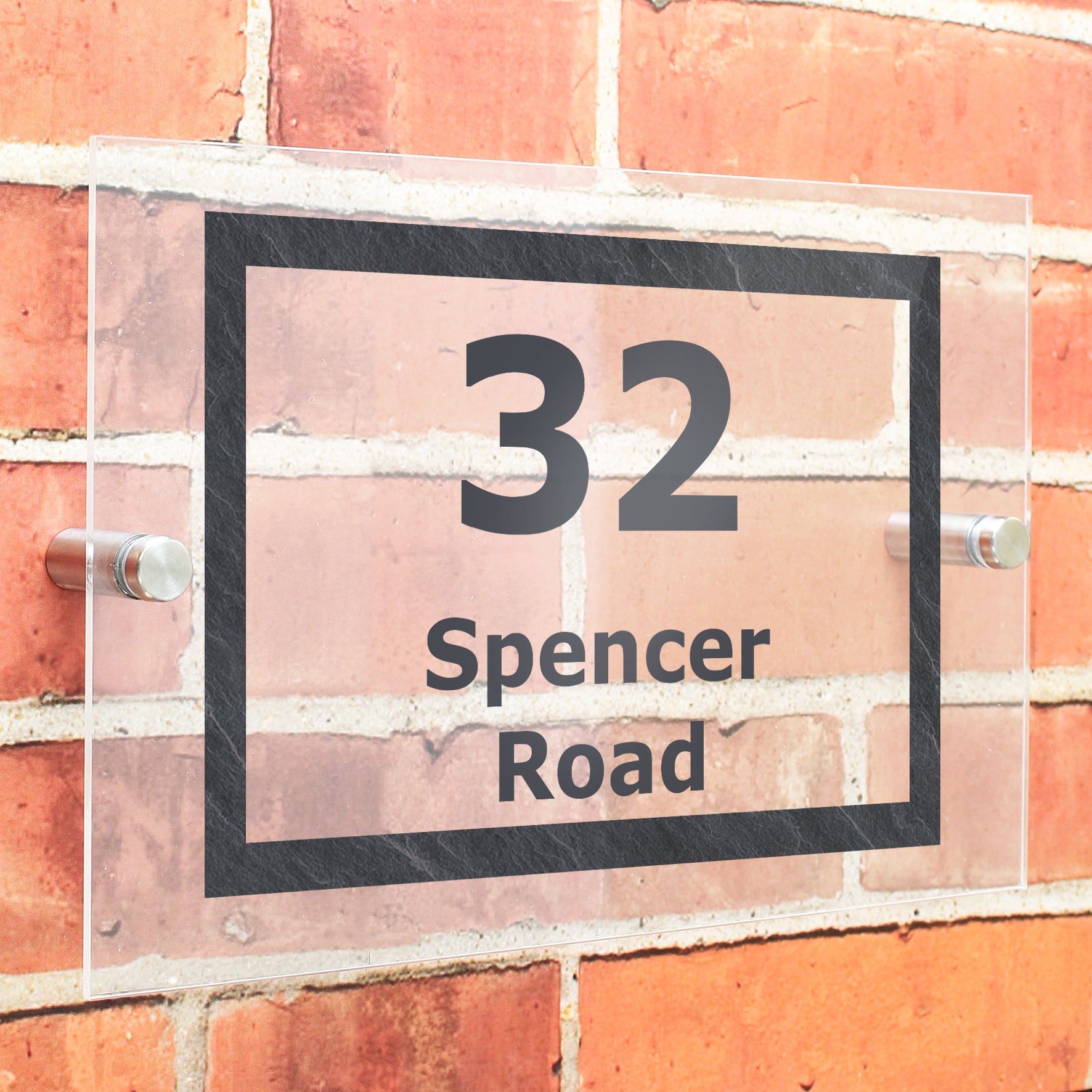 Personalised Marble Acrylic House Sign from Heartfelt Gifts
