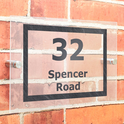 Personalised Marble Acrylic House Sign from Heartfelt Gifts
