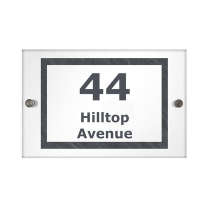 Personalised Marble Acrylic House Sign - image 2