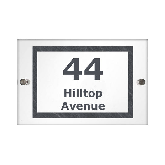 Personalised Marble Acrylic House Sign - image 2