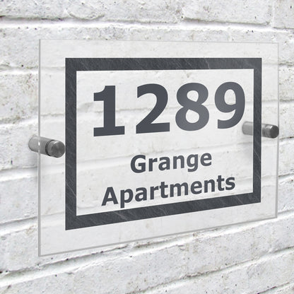 Personalised Marble Acrylic House Sign - image 3