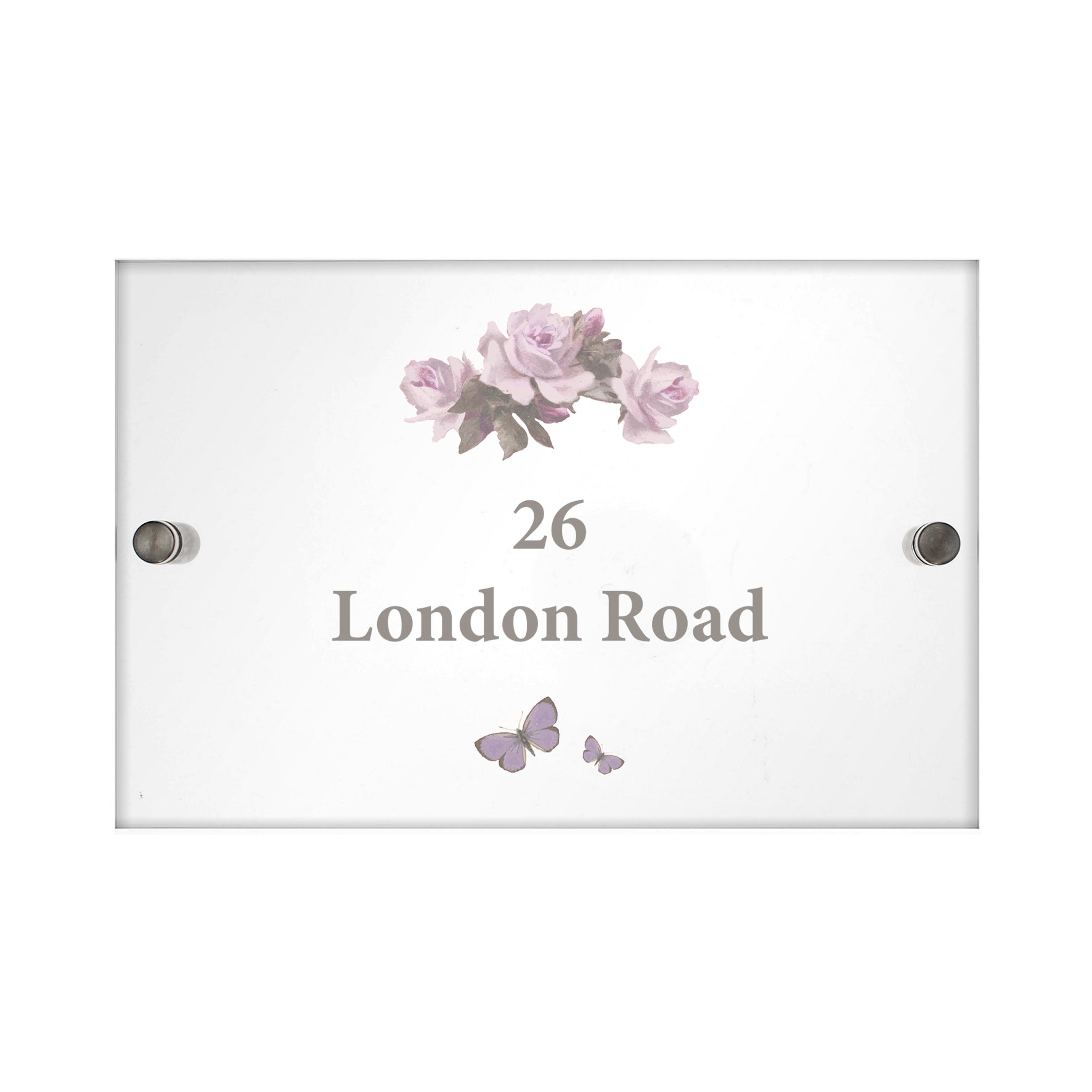 Personalised Vintage Rose Acrylic House Sign - image 2