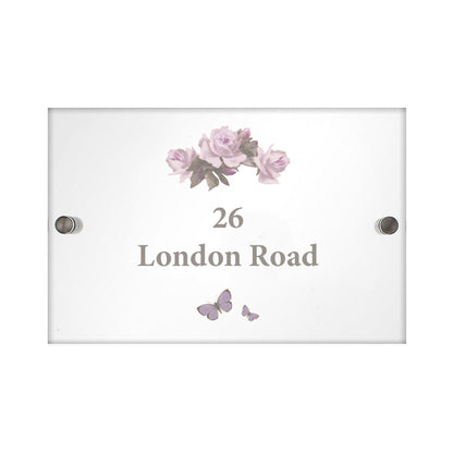 Personalised Vintage Rose Acrylic House Sign - image 2