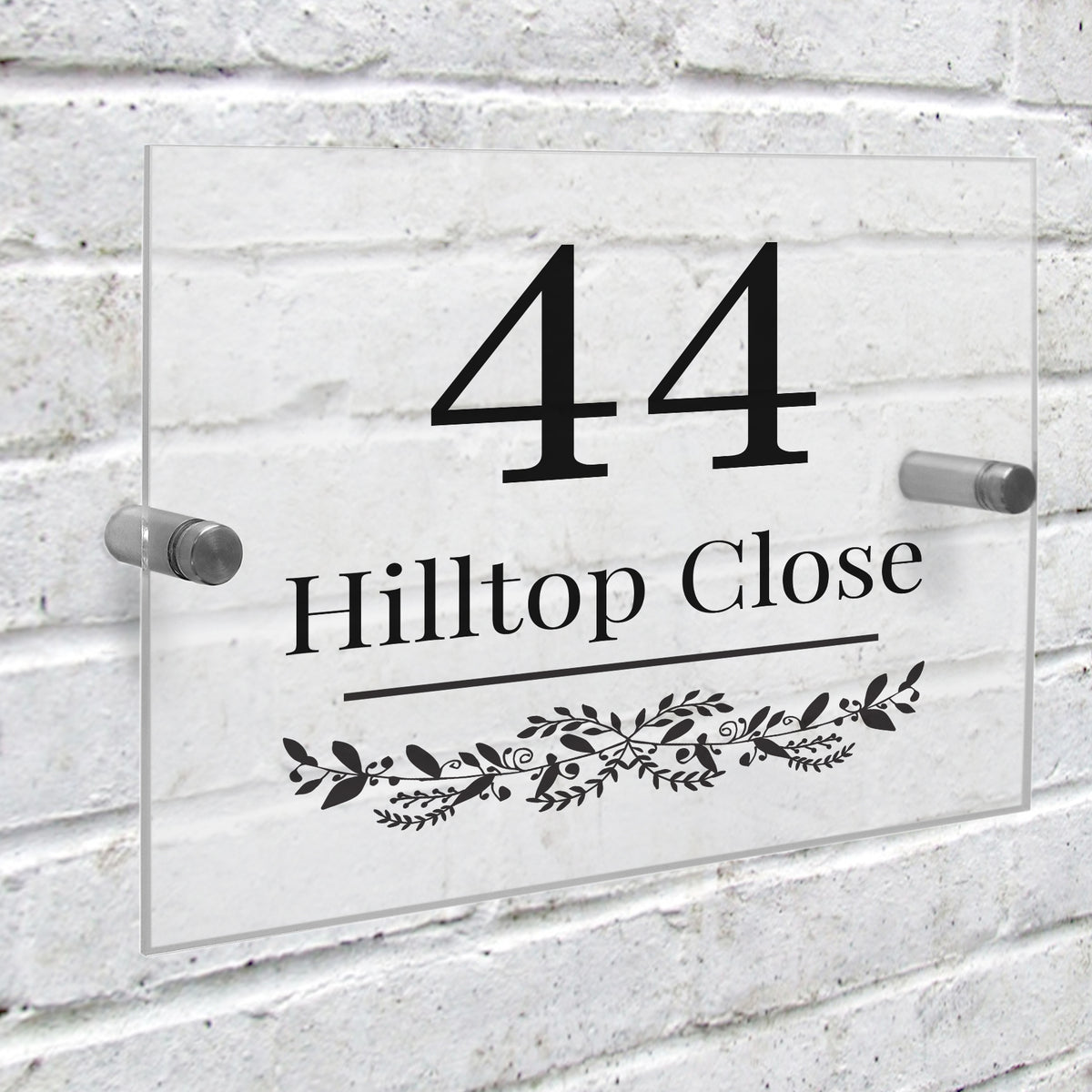 Personalised Botanical Acrylic House Sign from Heartfelt Gifts