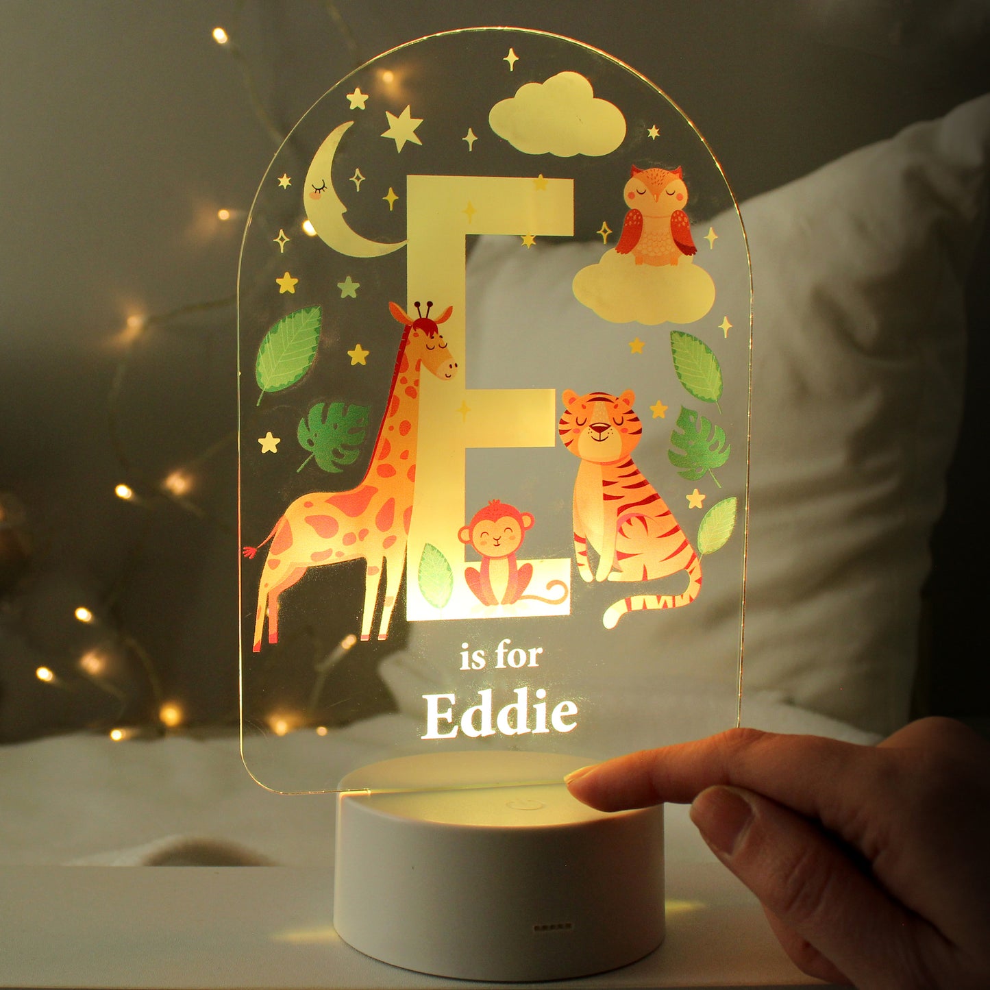 Personalised Animal Alphabet LED Colour Changing Night Light from Heartfelt Gifts