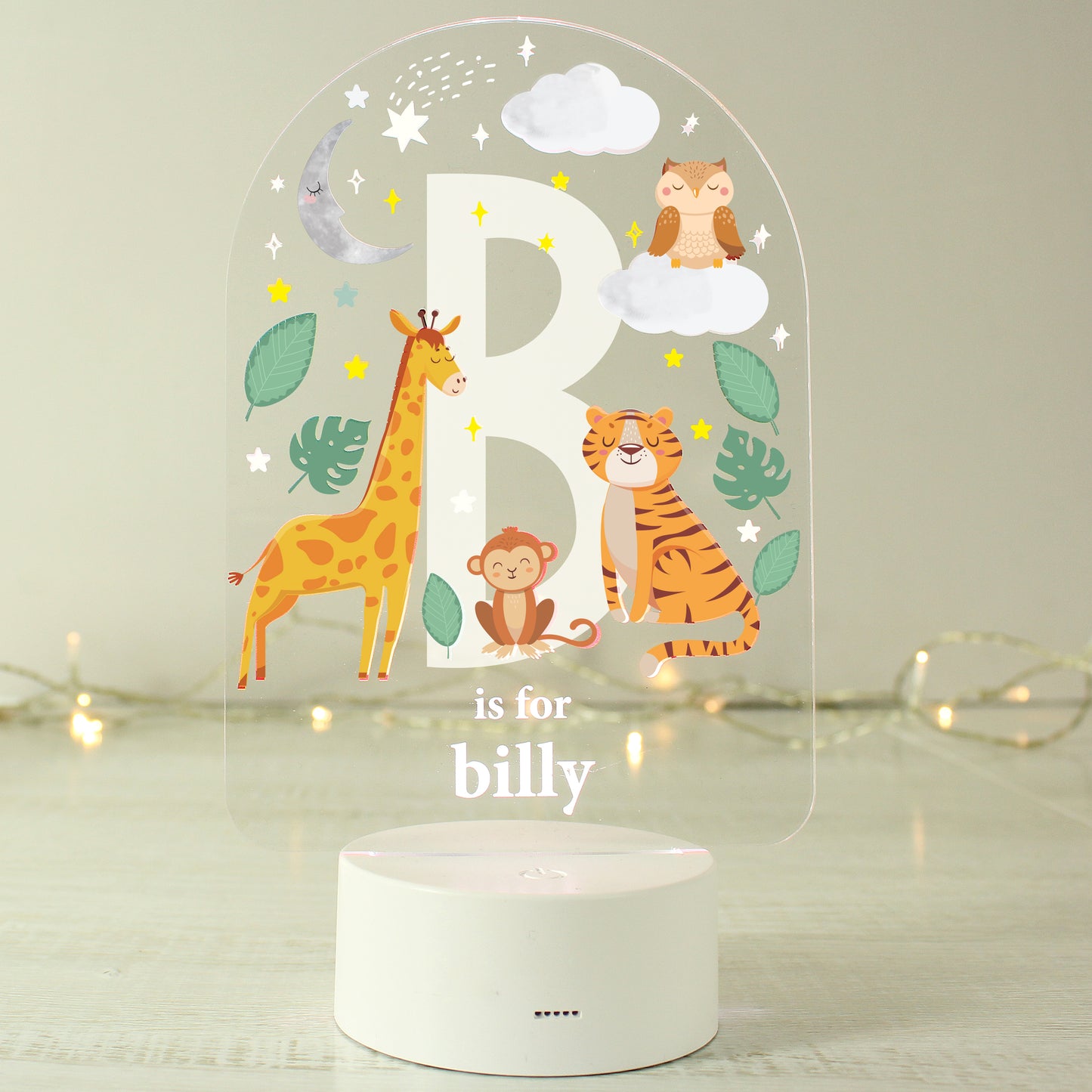 Personalised Animal Alphabet LED Colour Changing Night Light - image 4