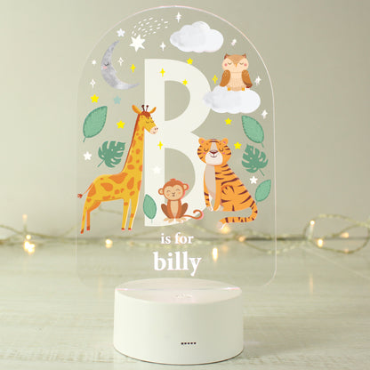 Personalised Animal Alphabet LED Colour Changing Night Light - image 4