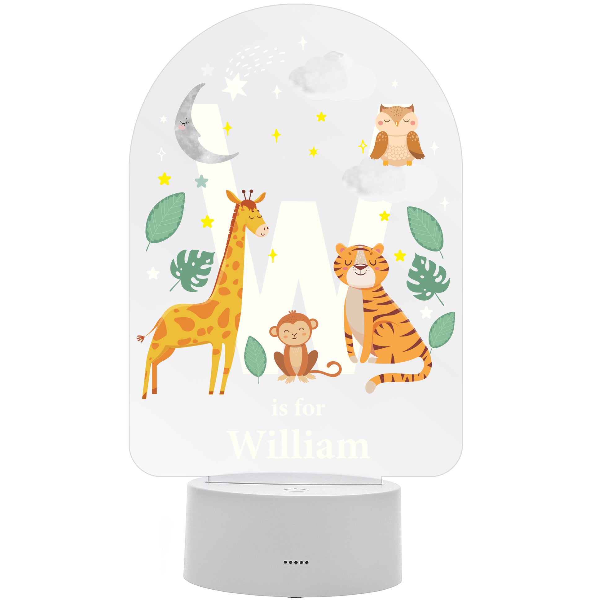 Personalised Animal Alphabet LED Colour Changing Night Light - image 5