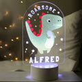 Personalised Roarsome Dinosaur LED Colour Changing Night Light from Heartfelt Gifts
