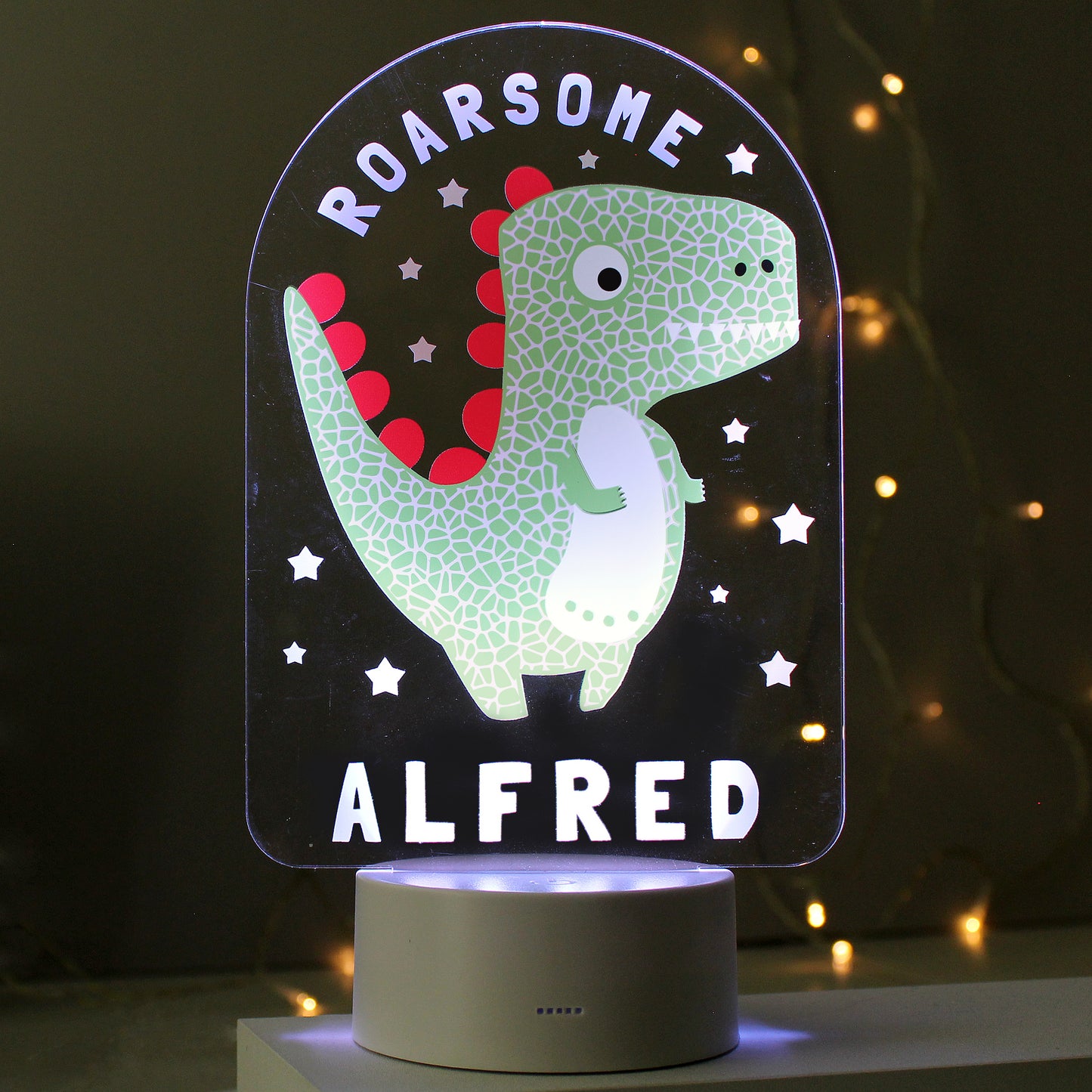 Personalised Roarsome Dinosaur LED Colour Changing Night Light - image 6