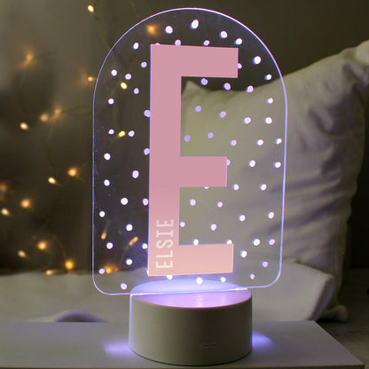 Personalised Initial LED Colour Changing Night Light from Heartfelt Gifts