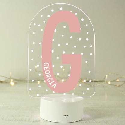 Personalised Initial LED Colour Changing Night Light - image 4