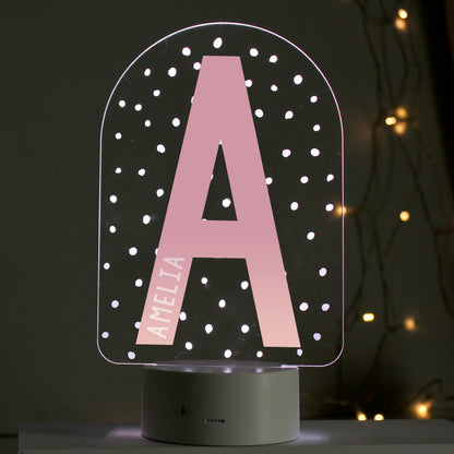 Personalised Initial LED Colour Changing Night Light - image 6