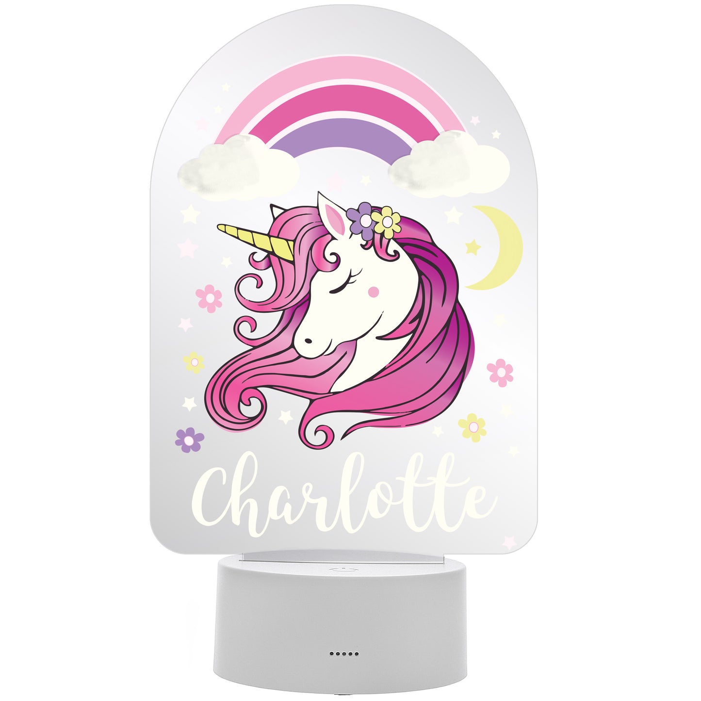 Personalised Pink Unicorn LED Colour Changing Night Light - image 5