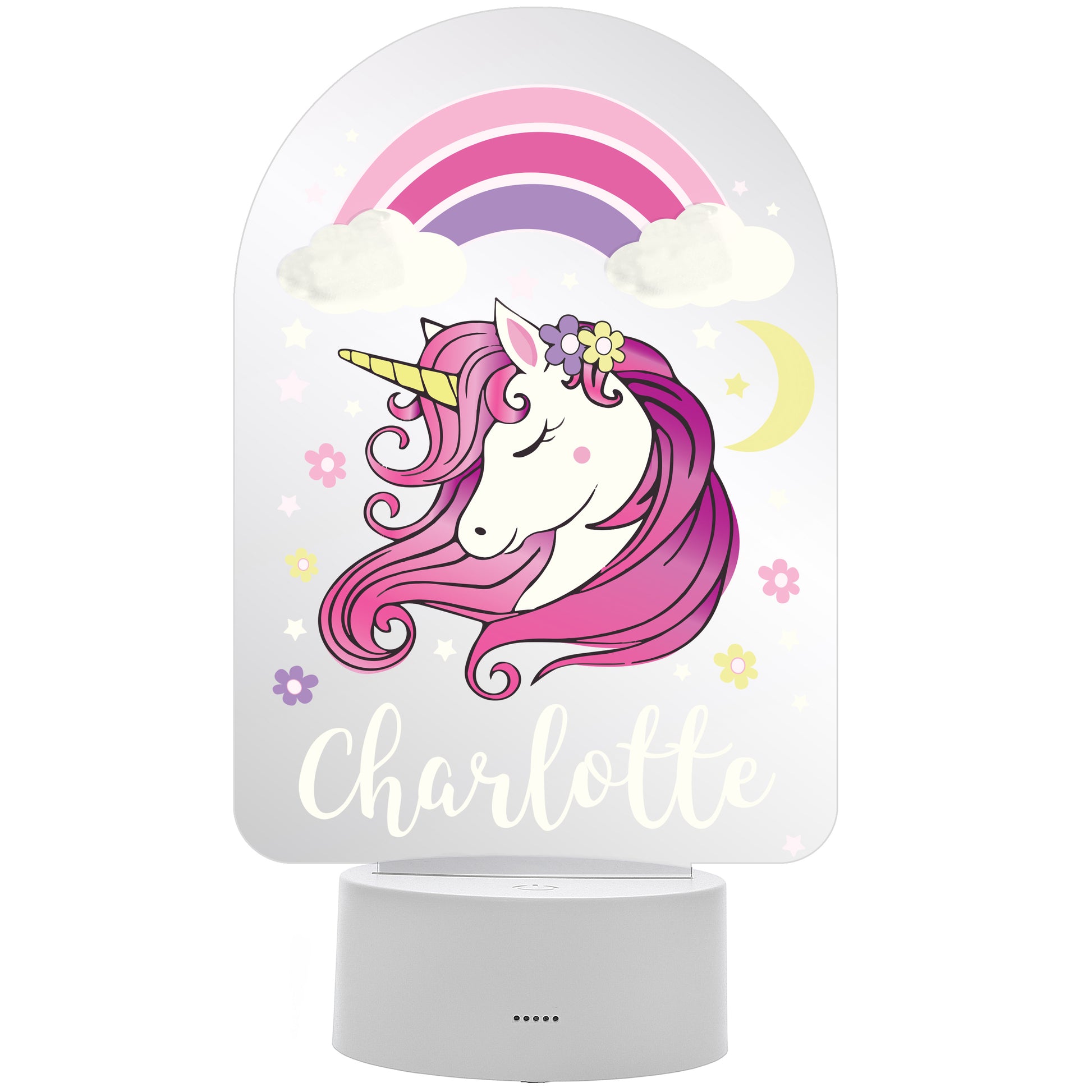 Personalised Pink Unicorn LED Colour Changing Night Light - image 5