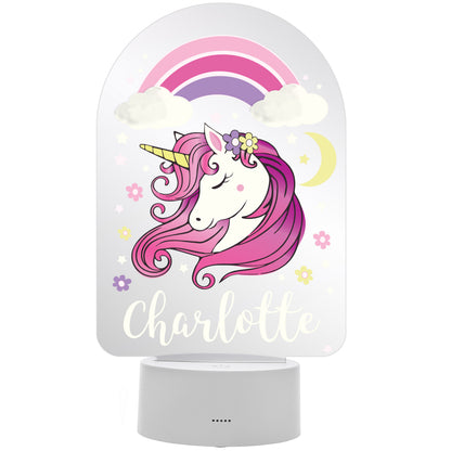 Personalised Pink Unicorn LED Colour Changing Night Light - image 5