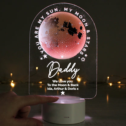 Personalised Sun Moon & Stars LED Colour Changing Night Light - image 3