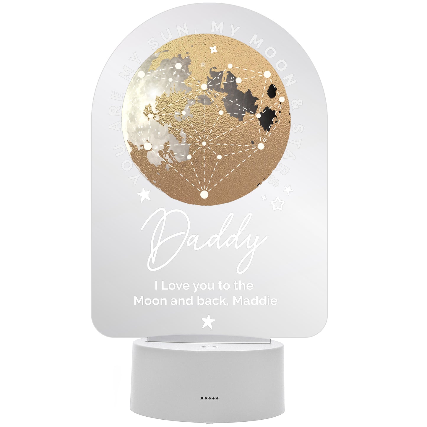 Personalised Sun Moon & Stars LED Colour Changing Night Light - image 5