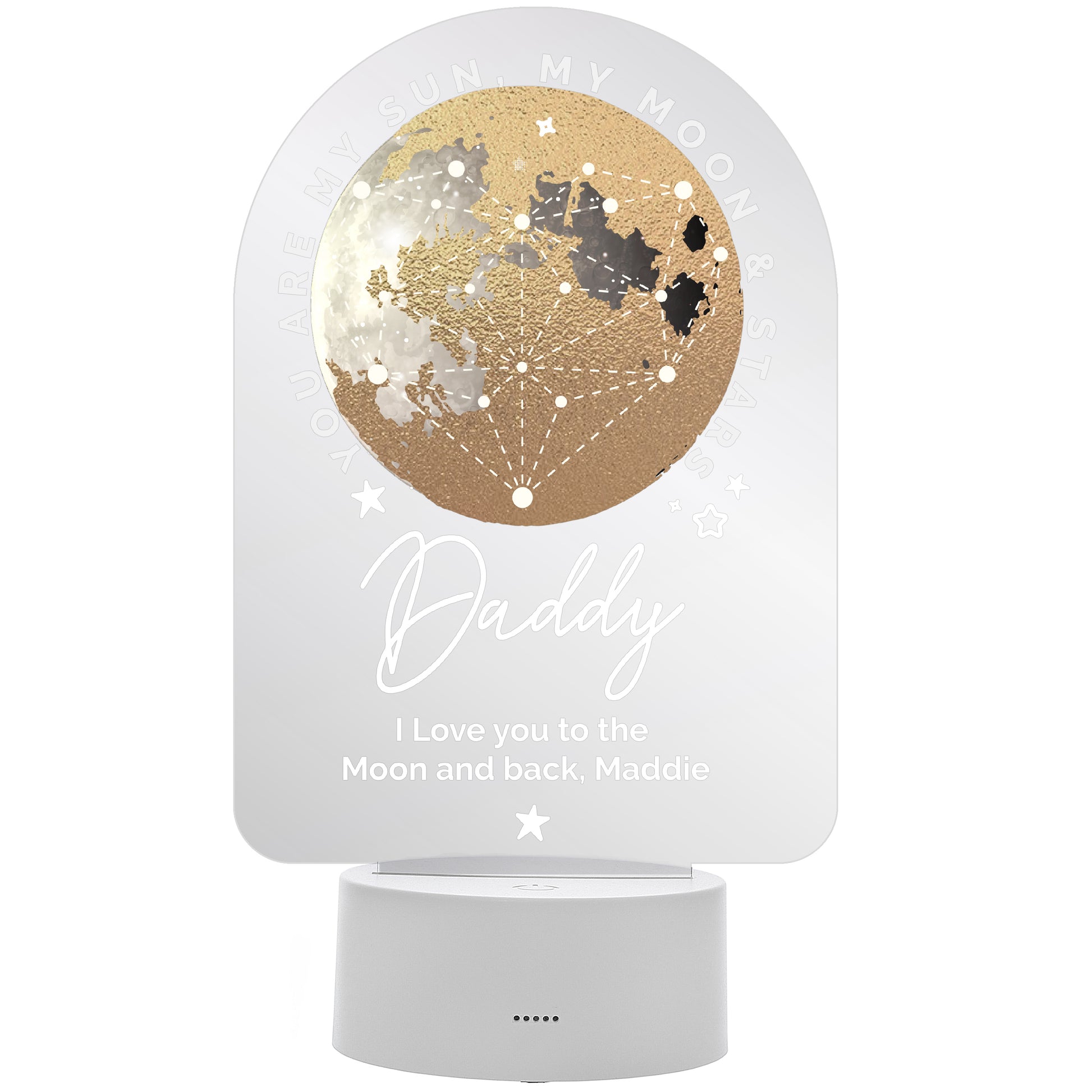 Personalised Sun Moon & Stars LED Colour Changing Night Light - image 5