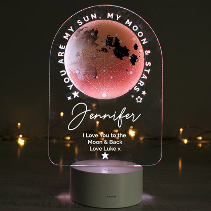 Personalised Sun Moon & Stars LED Colour Changing Night Light - image 7